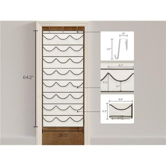 Over Door Hat Organizer 24 Pocket Baseball Cap Holder Hanging Closet Storage - Picture 2 of 7